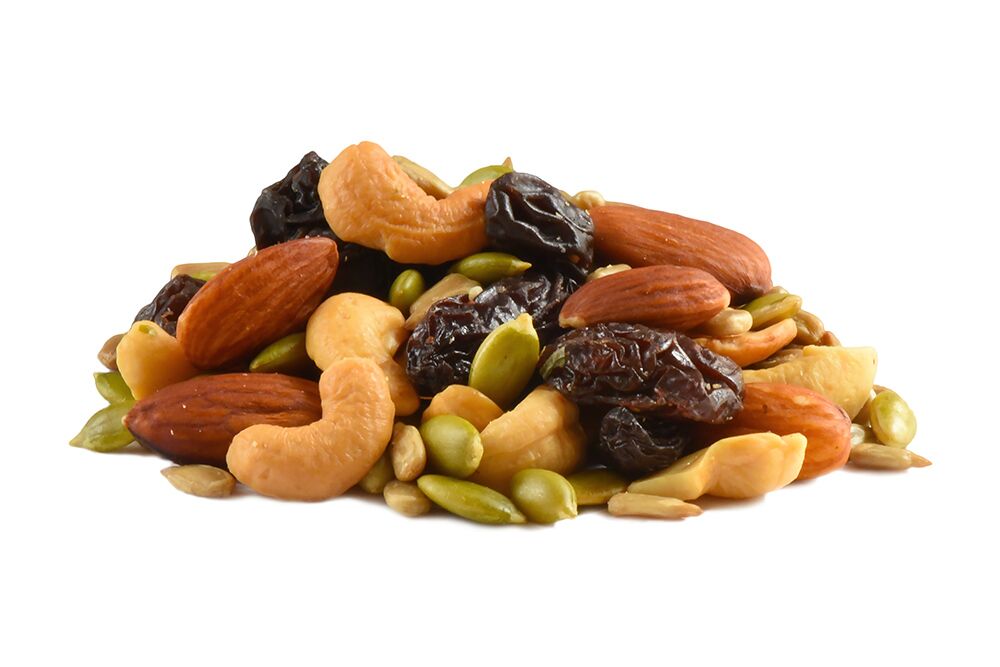 Healthy Snakin Trail Mix — Raisins, Almonds, Cashew Pieces & Pepitas